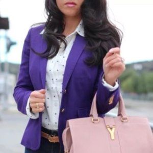 J. Crew Schoolboy 100% Wool Blazer Purple